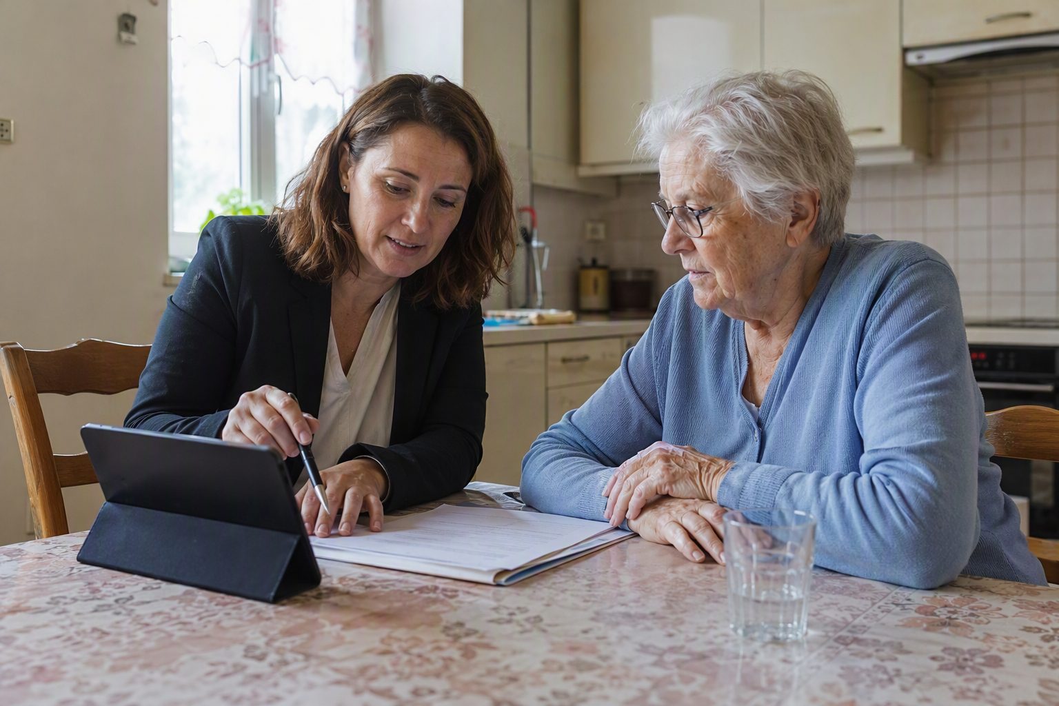 Accompagnement administratif au domicile d'un habitant